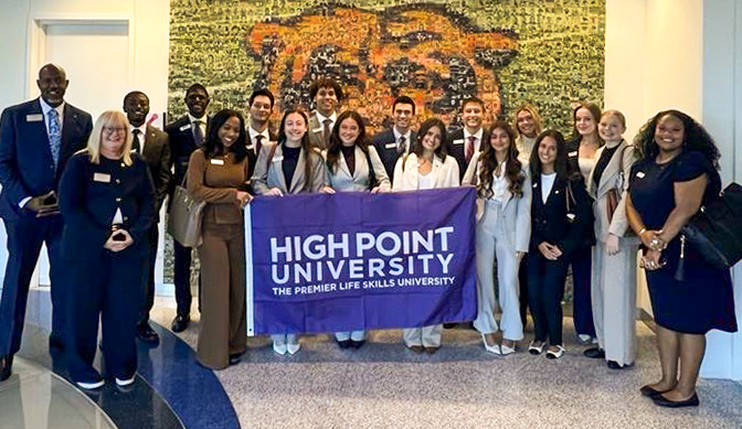 Students visited the NFL’s Chicago Bears headquarters during their trip to Chicago.