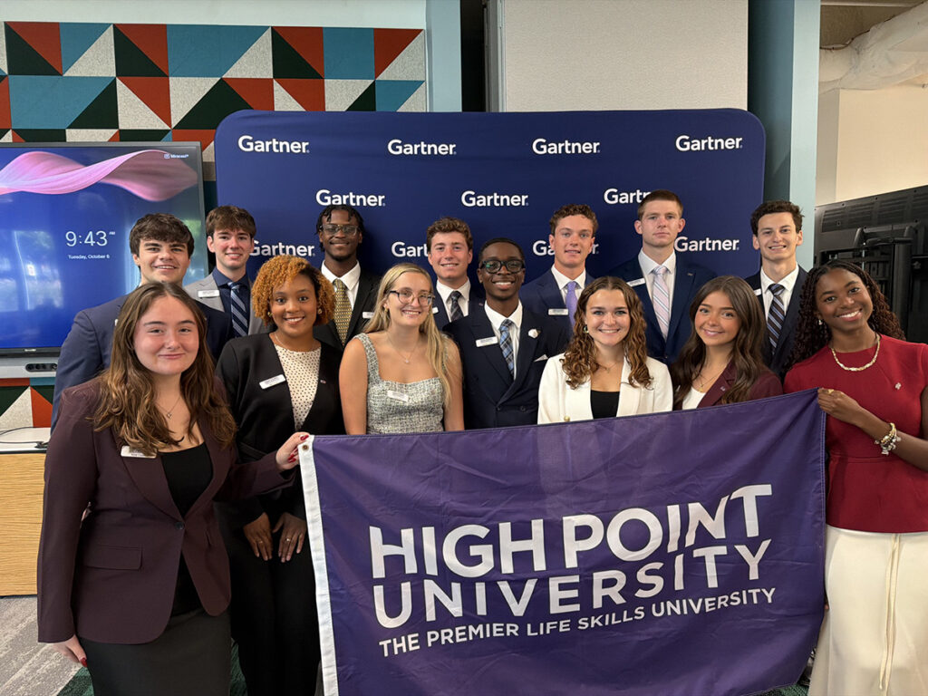 Students in Dallas networked with executives of Gartner, a research and advisory firm.