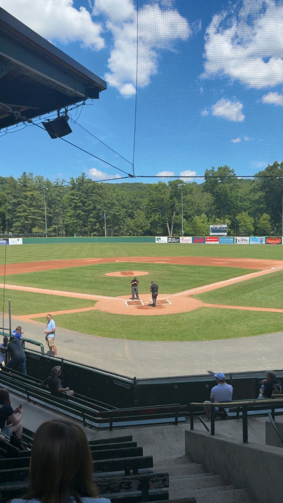 Muzzy Field in Bristol, Connecticut, the home ballpark of the Bristol Blues, where Gabby Algiere covered games as a staff writer