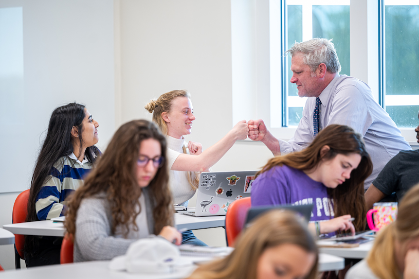 22.12.07 admissions high point university professor with students