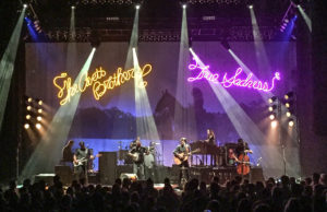 Boggs' lighting displays in action at an Avett Brothers concert over the summer