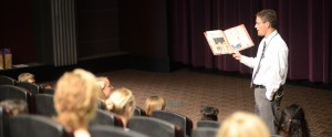 Florence Elementary principal, Teddy Wohlgemuth, reads to the students.