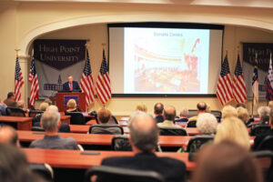 Broyhill shares stories of the the history of the U.S. Capitol Building with guests.  