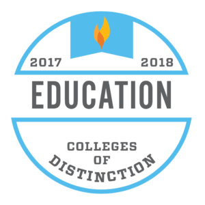 Colleges of Distinction Education Badge, 2017-2018
