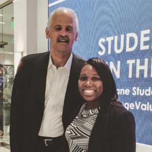 Candace Tucker with Stedman Graham at High Point University