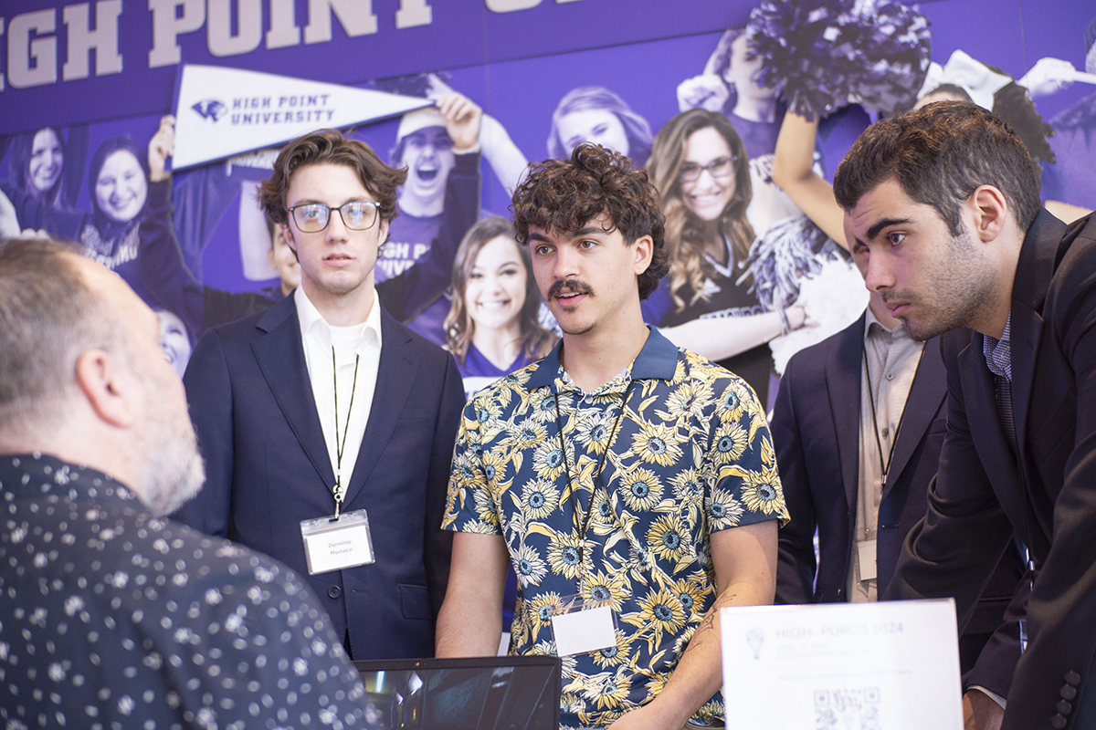 Game design students presented their games in technical exhibits at High-PURCS.