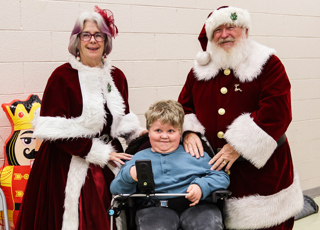 Santa and Mrs. Claus spent time with each of the community members who paused for a photo.