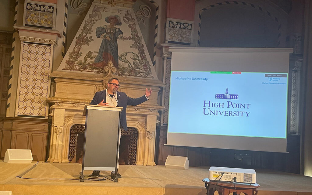 Ken D. Elston, dean of Humanities and Behavioral Sciences, recently was the U.S. co-leader of the Wellbeing Project’s Higher Education Network conference in Geneva, Switzerland.