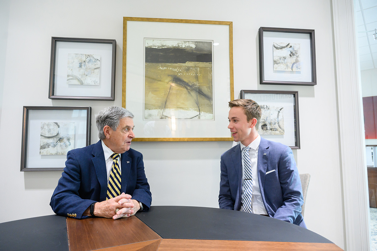 Ben Smid said one of his most impactful faculty connections was Larry Quinn, chair of the Department of Marketing and Sales, director of the Professional Selling Program and a part of HPU’s Access to Innovators Program as the Sales Professional in Residence.