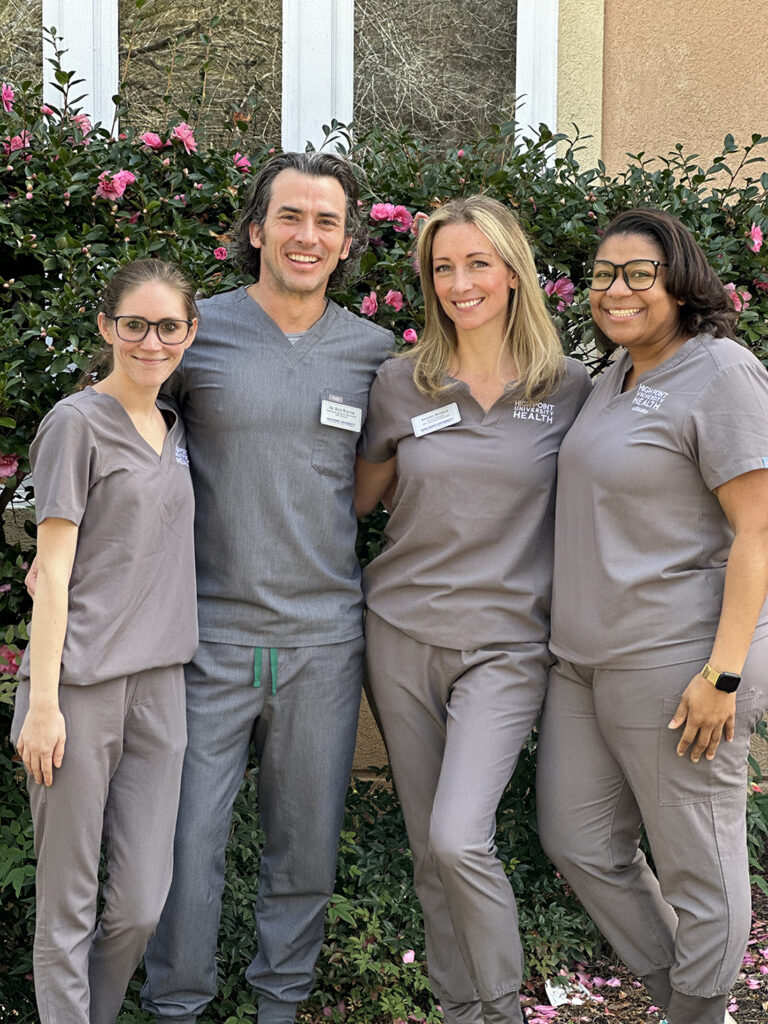 From left, HPU Hillandale Dental team members are Meagan Veasey, Dr. Riacardo Walter, Kendra Monroe and Latamra Thompson.