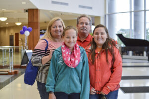 The Burns family enjoys HPU Fall Family Weekend.