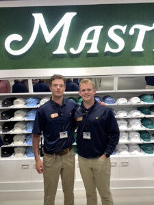 Jack Jodoin-Siegel and Patrick Parker were among a group of High Point University business students who took part in one of the PGA’s ultimate externship opportunities at The Masters.