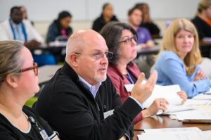 A mock panel of stakeholders that included three faculty members.