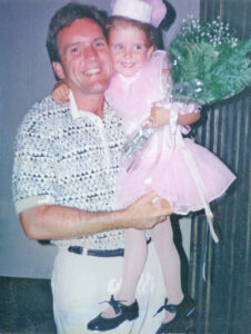 Pictured is Brittany Vose and her dad, John, who she lost to pancreatic cancer when she was just 5 years old.