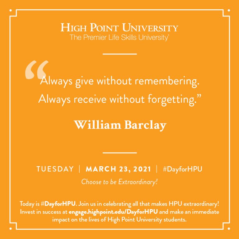 CALENDAR March 23 2021 High Point University