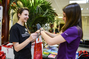 Through SGA, Callaway helped with the Salvation Army's annual Stuff a Stocking campaign