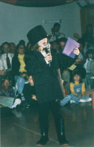 Thompson playing ringmaster in "The Circus" in the first grade