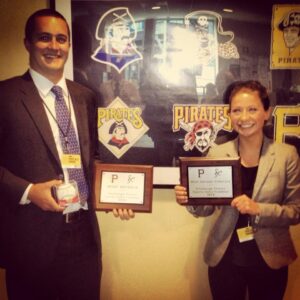 Lippard and SMA President Danielle Page at the Sports Sales Combine