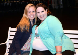 HPU student Annie Frasier and Whitney Thore at the meet and greet after the event. 