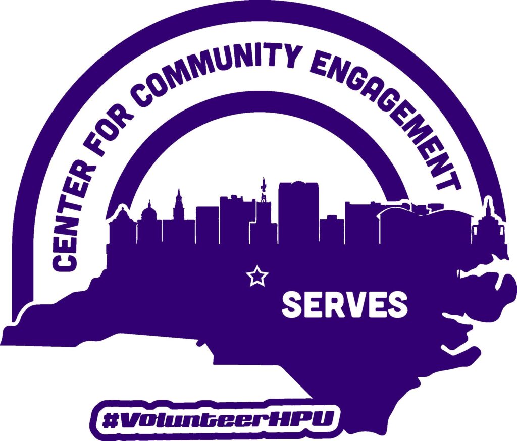 center for community engagement volunteer hpu serves logo