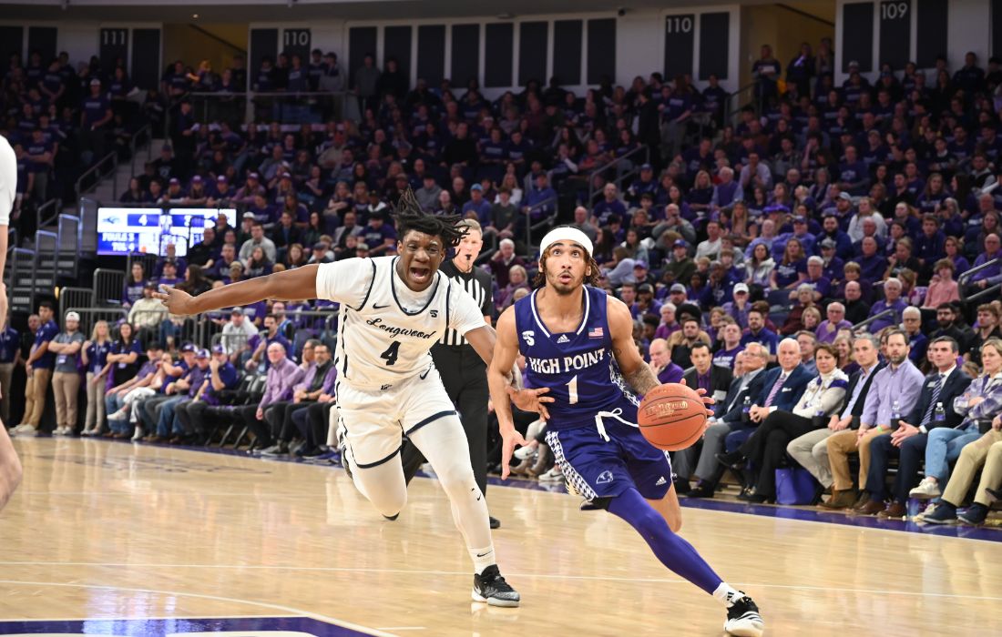 longwood player gets defeated hpu espnu basketball game