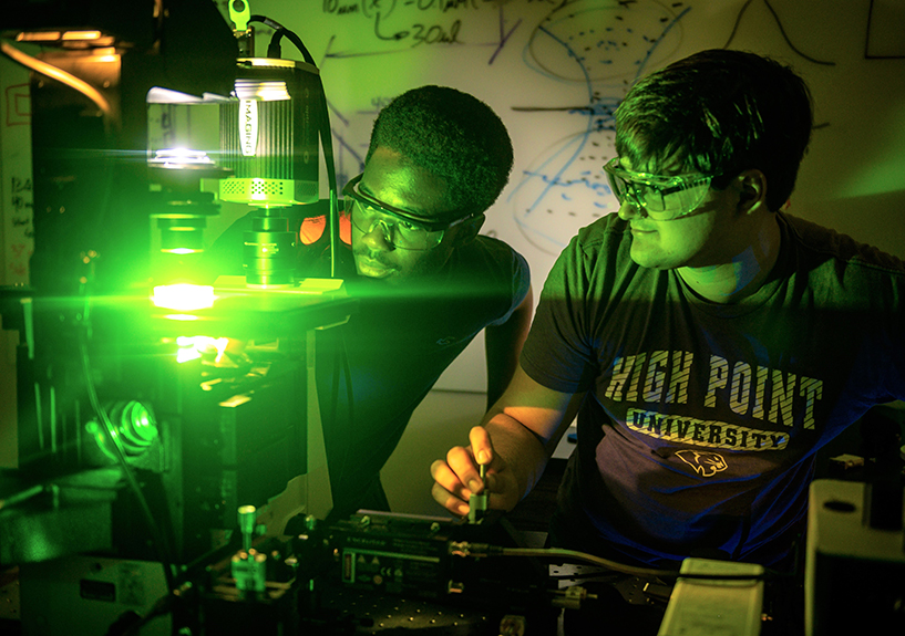 Students use cutting-edge instrumentation in all natural sciences majors.