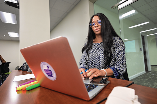 Image of student studying