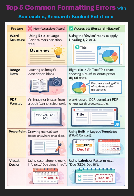Top 5 Formatting Errors