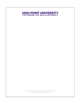 Standards | Office of Communications | High Point University