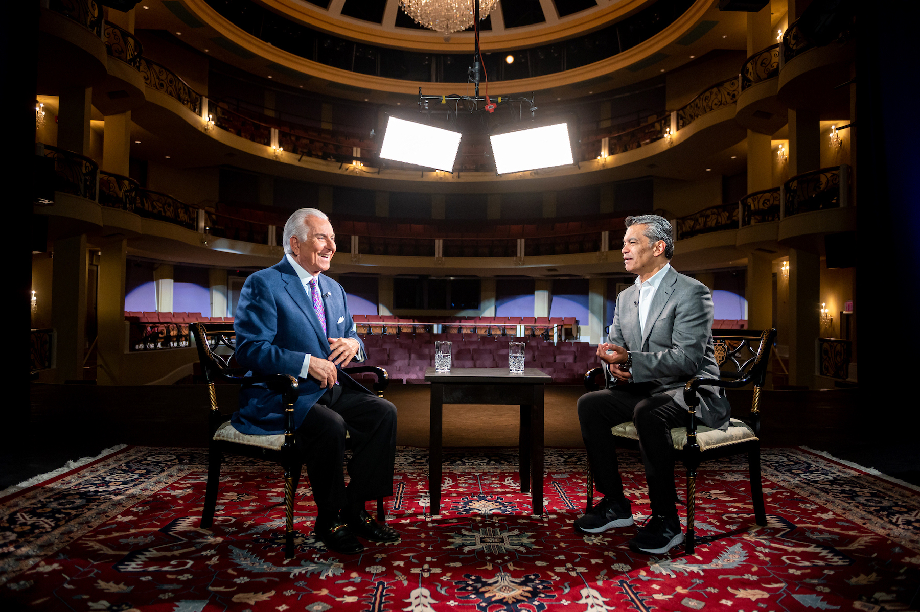 david mounts side by side with nido qubein pbs