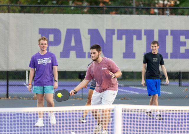 Students playing pickleball