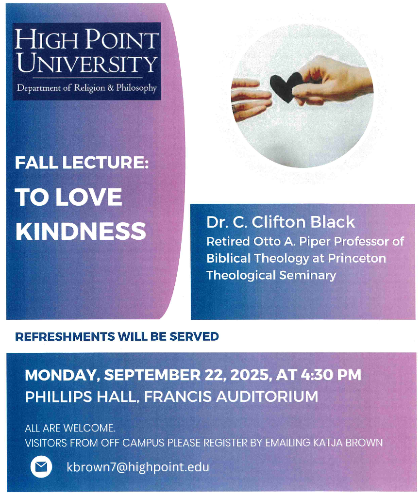 fall lecture to love and kindness