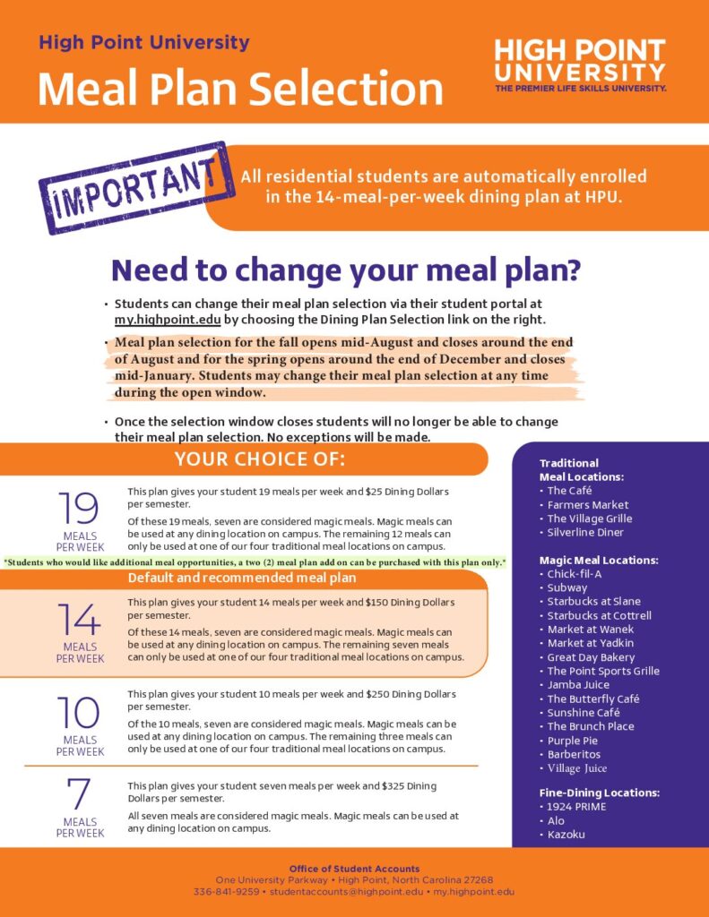 Meal Plan Flyer General