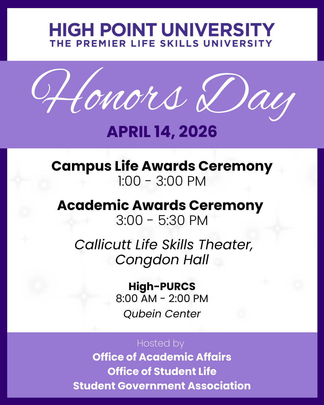 Honors Day 2026 [Save the Date] 3.16.2026