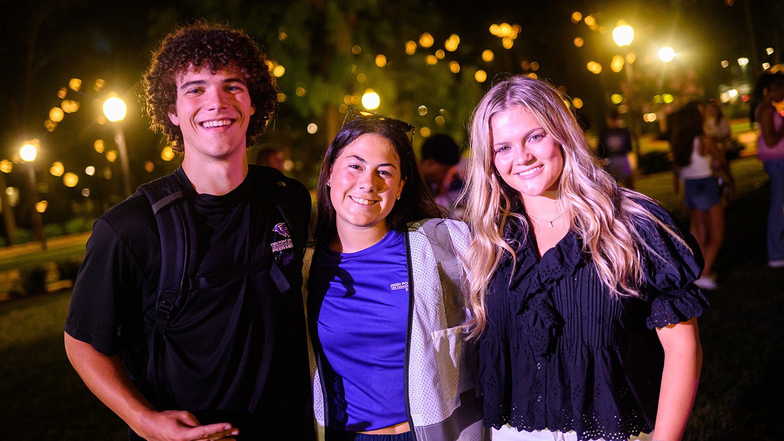 Students attending a welcome week event